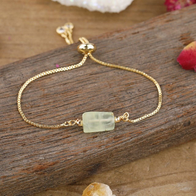 Bracelet en Prehnite "Conscience & Acceptation"