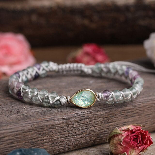 Bracelet Yoga en Fluorite "Stabilité & Clairvoyance"