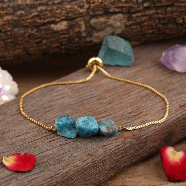 Bracelet en Apatite bleue "Communication & Relaxation"