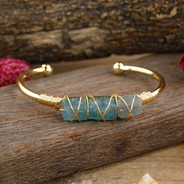 Bracelet en Apatite bleue "Communication & Relaxation"