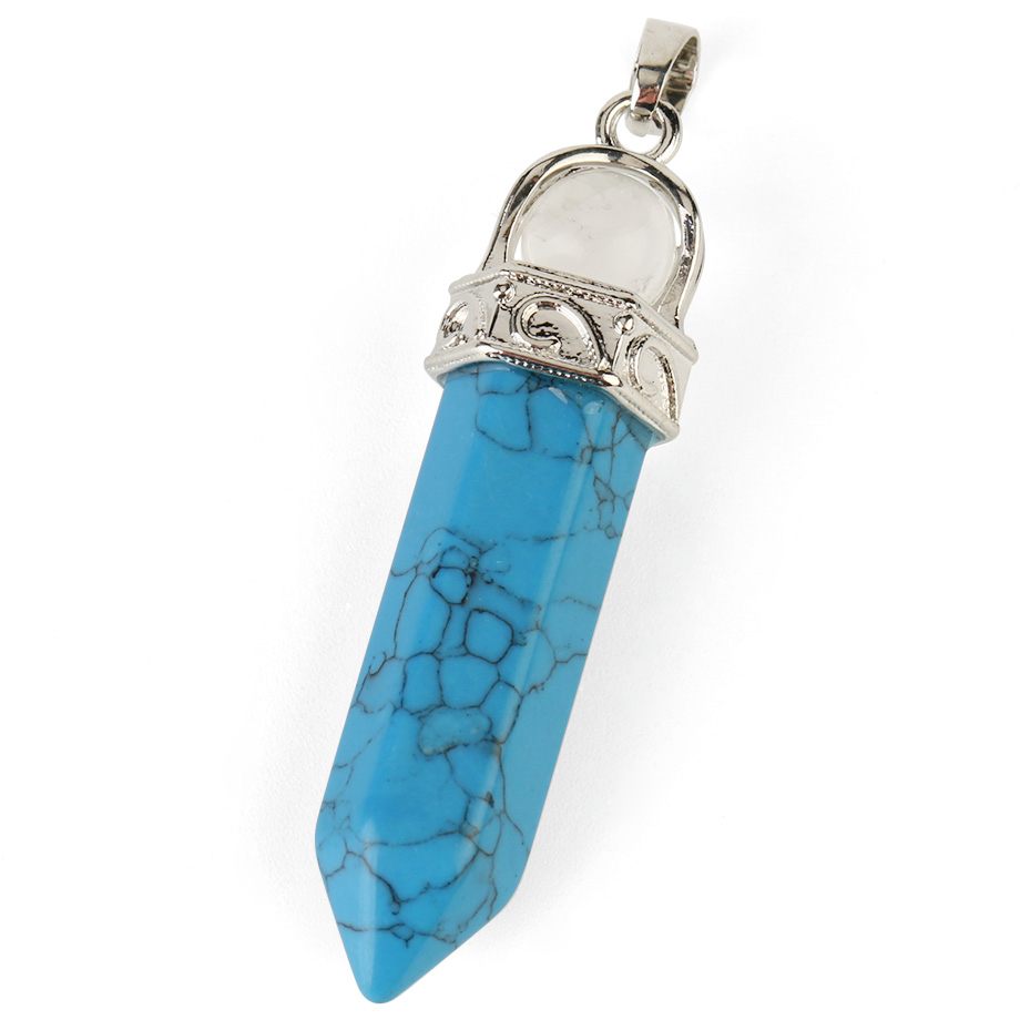 Pendentif Guérison en Turquoise "Stabilité & Empathie" - Prisme