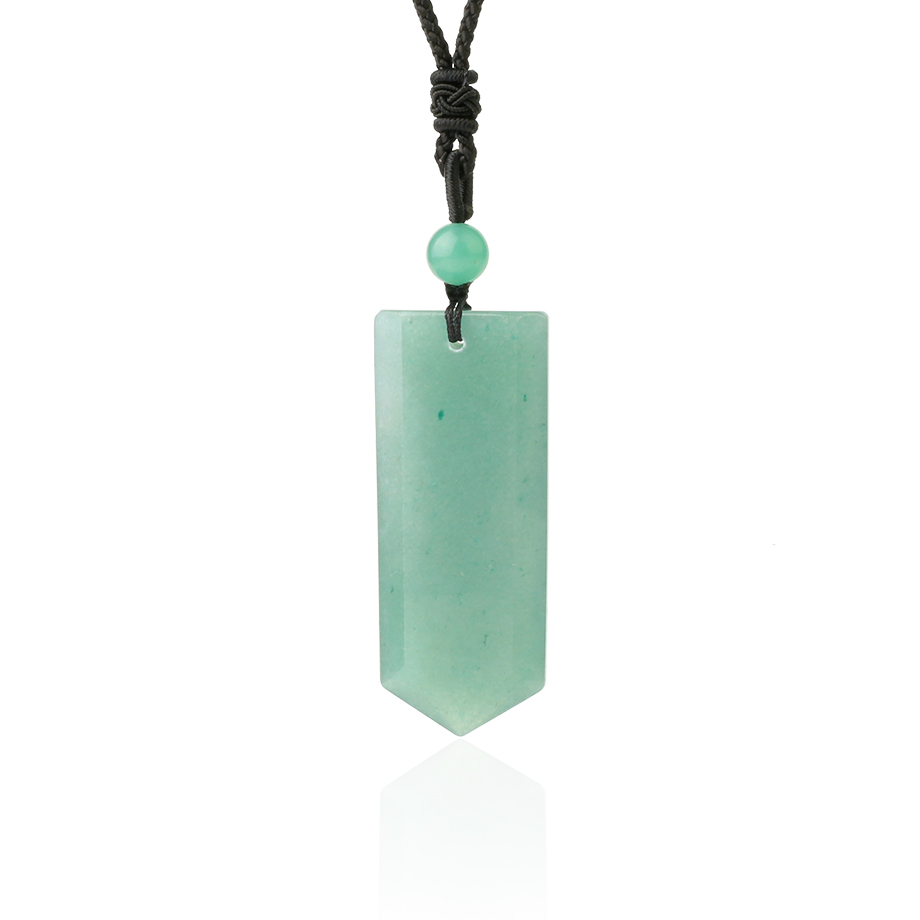 Cordon et son Pendentif Reiki en Aventurine verte "Développement & Épanouissement"