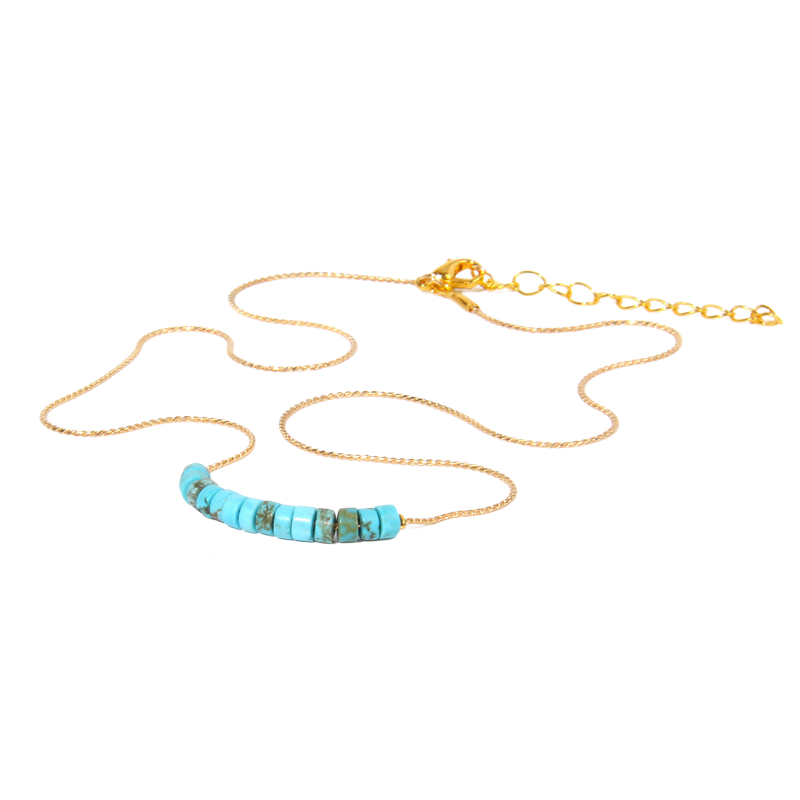 Collier Yoga en Turquoise "Stabilité & Empathie"