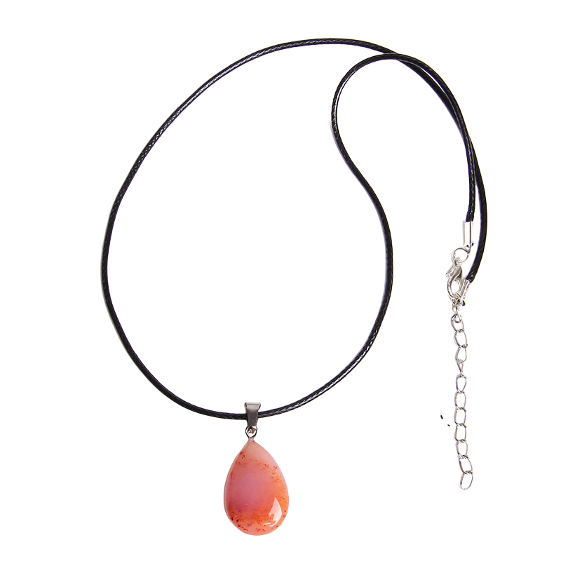 Cordon et son Pendentif en Agate "Ancrage & Equilibre" - Goutte