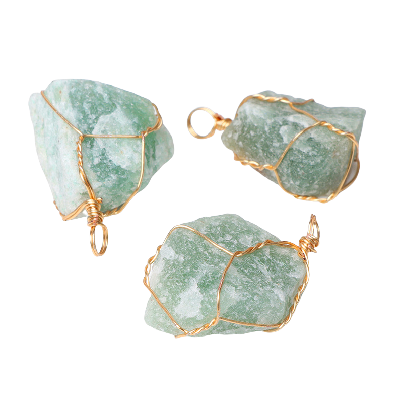 Pendentif en Aventurine "Chance & Fortune"