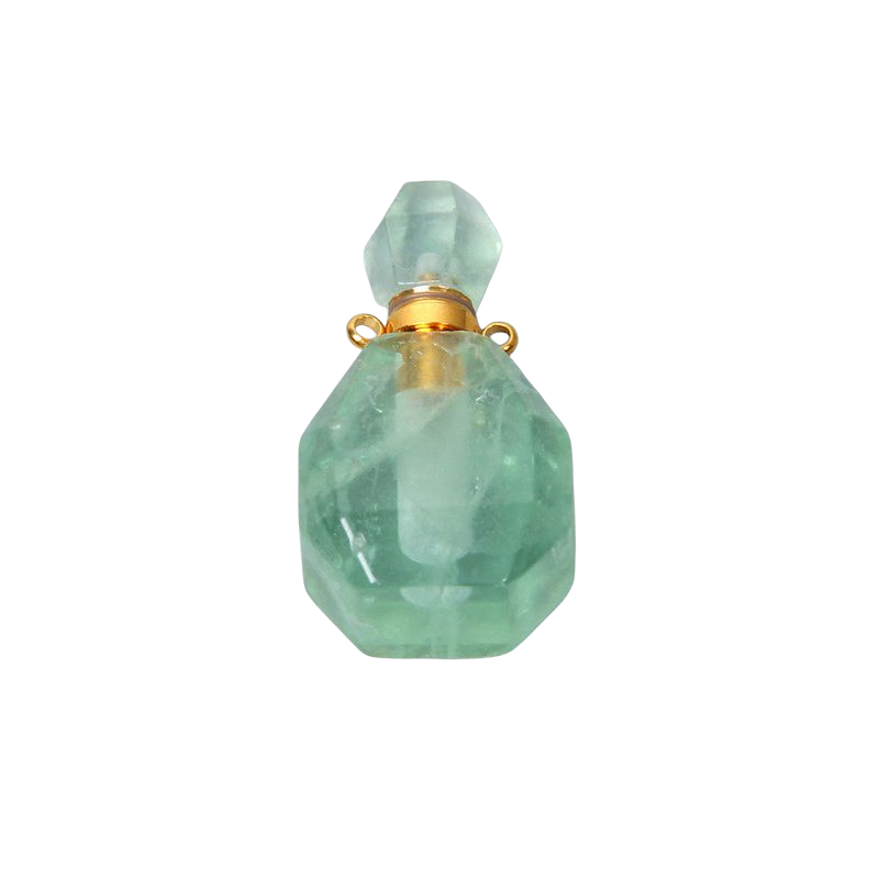 Pendentif Guérison en Fluorite "Stabilité & Clairvoyance" - Flacon