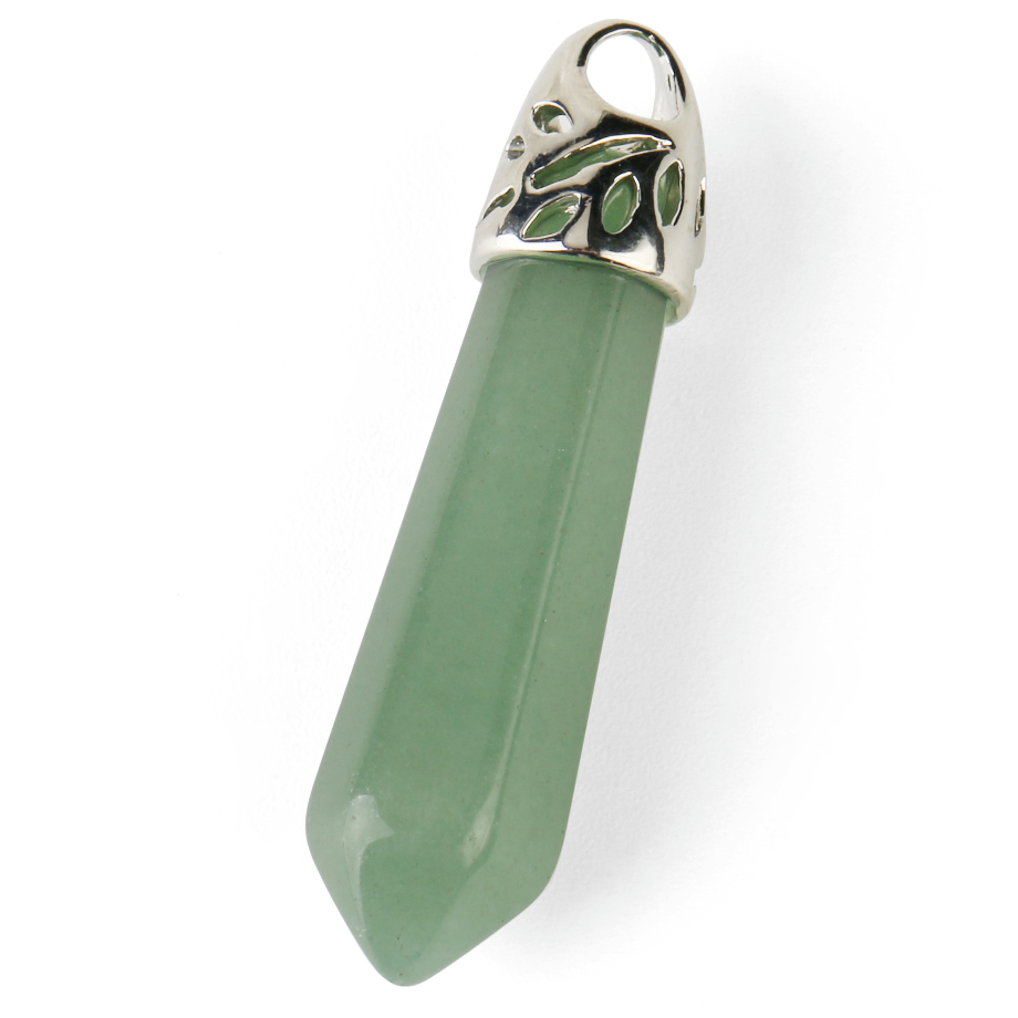 Pendentif Guérison en Aventurine verte "Développement & Épanouissement" - Prisme