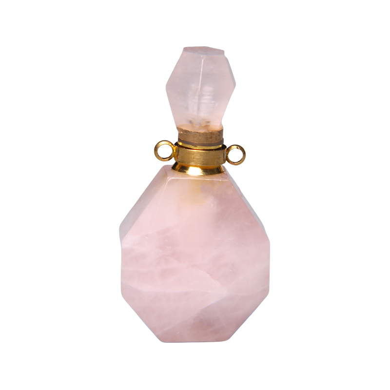 Pendentif Reiki en Quartz rose "Amour & Confiance en soi" - Flacon