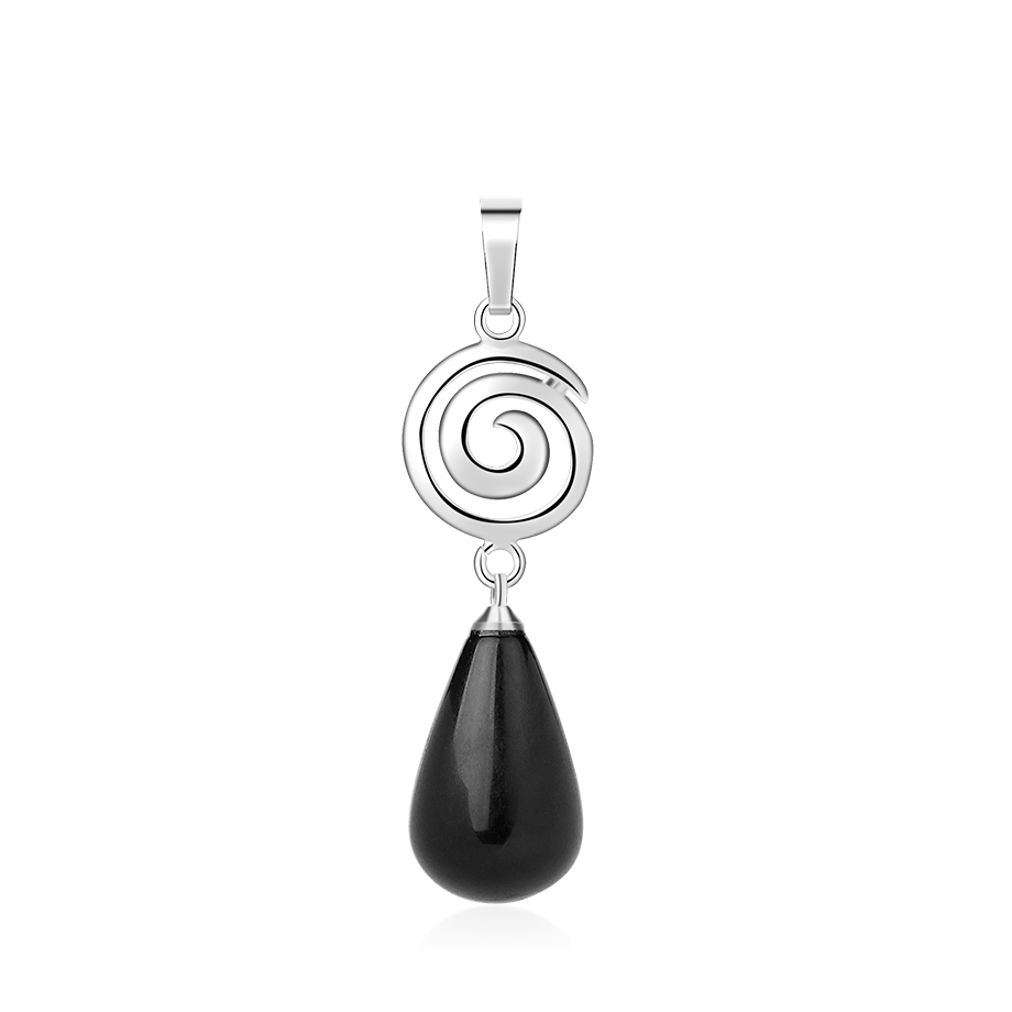 Pendentif en Obsidienne "Protection & Réconfort" - Goutte