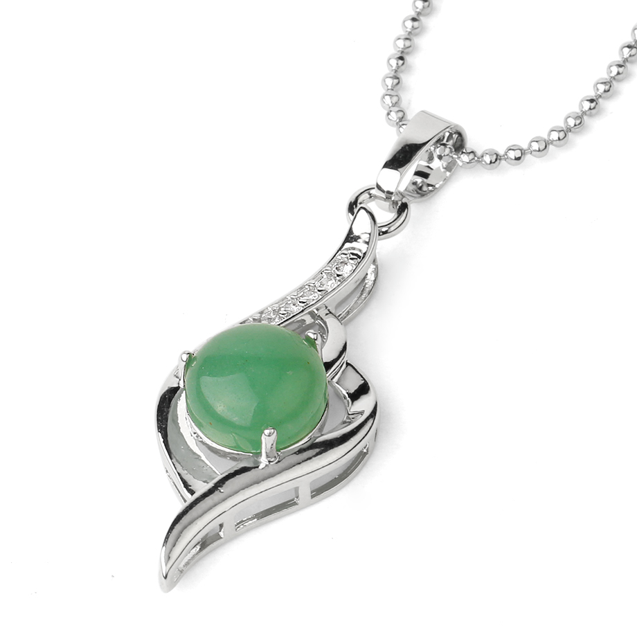 Chaîne et son Pendentif en Aventurine "Chance & Fortune"