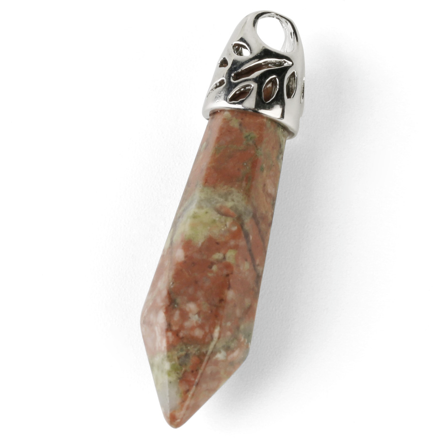 Pendentif Guérison en Unakite "Confiance & Sagesse" - Prisme