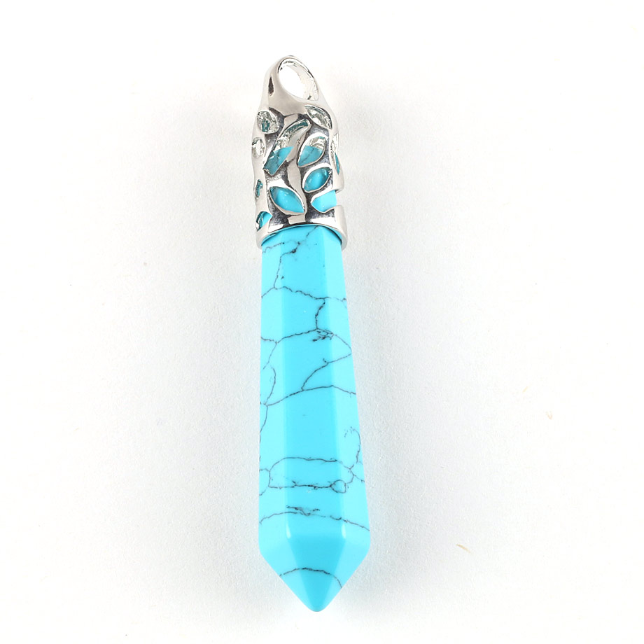 Pendentif Guérison en Turquoise "Stabilité & Empathie" - Prisme