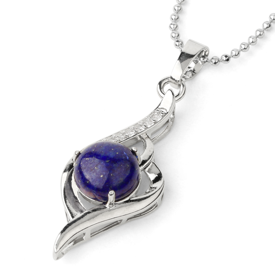 Chaîne et son Pendentif en Lapis-Lazuli "Santé & Harmonie"