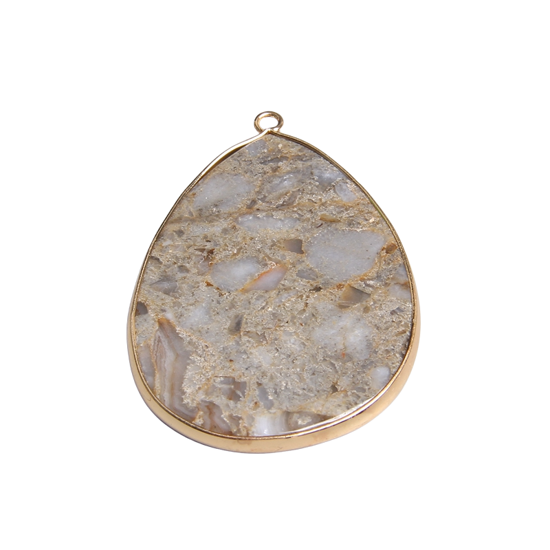 Pendentif en Agate "Ancrage & Equilibre" - Goutte