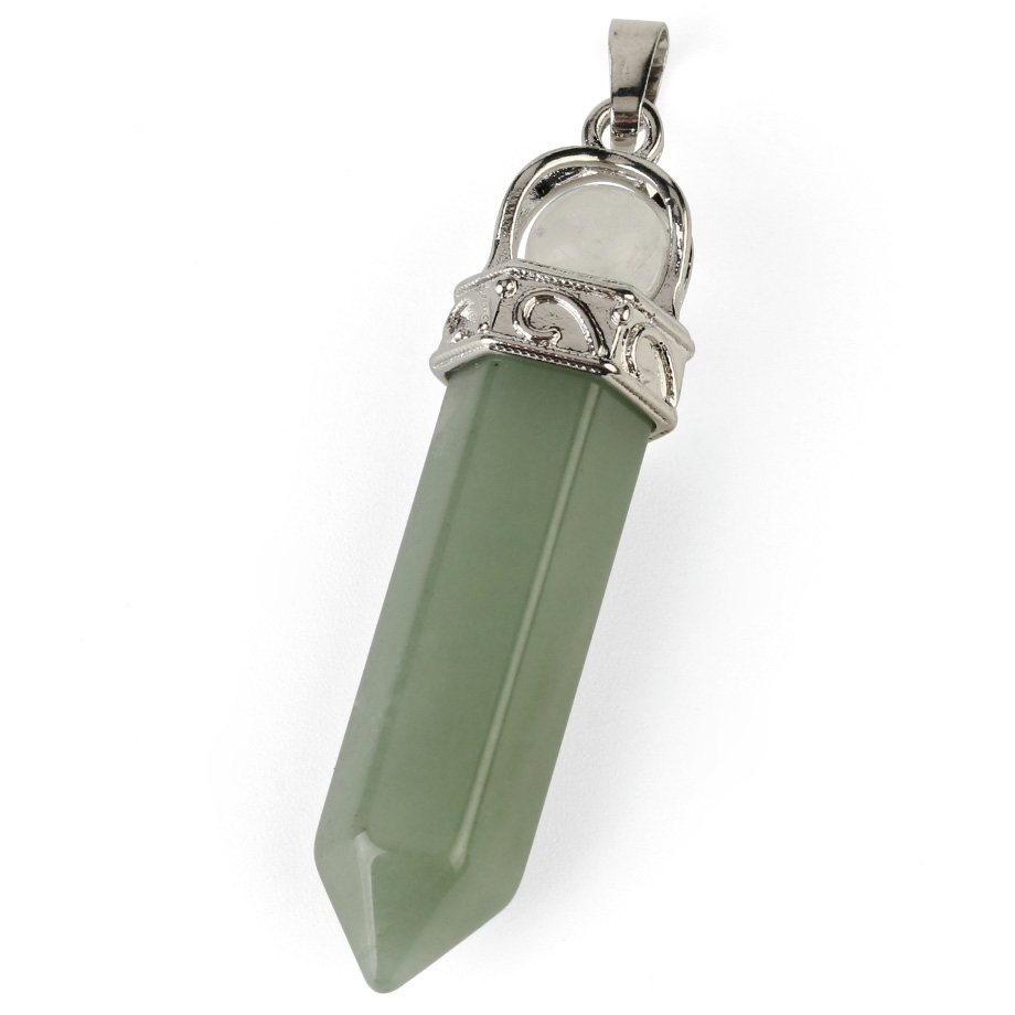 Pendentif Guérison en Aventurine verte "Développement & Épanouissement" - Prisme