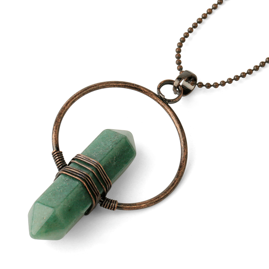 Chaîne et son Pendentif Yoga en Aventurine "Chance & Fortune" - Prisme