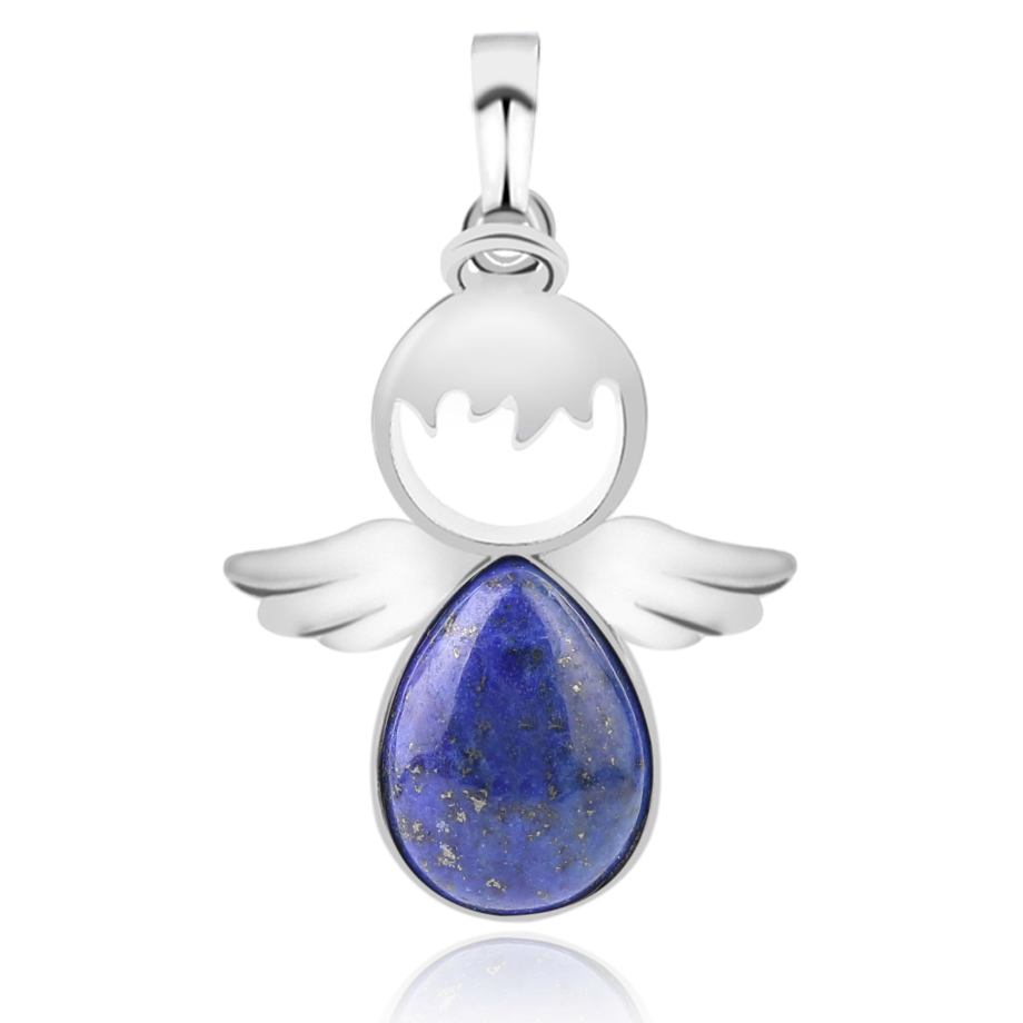 Pendentif en Lapis-Lazuli "Santé & Harmonie" - Ange