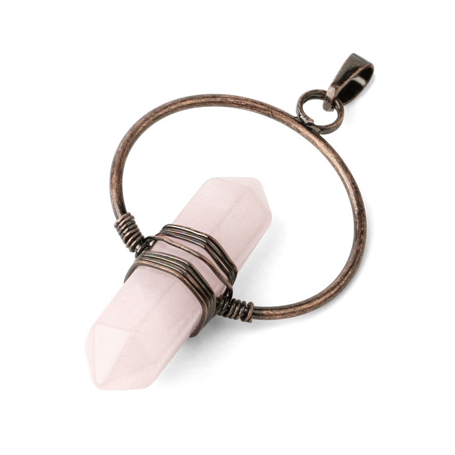 Pendentif Guérison en Quartz rose "Amour & Confiance en soi" - Prisme