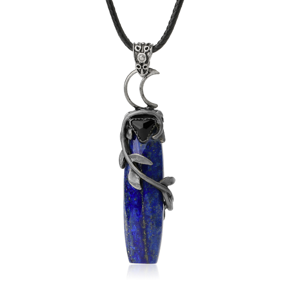 Cordon et son Pendentif en Lapis-Lazuli "Santé & Harmonie" - Lune