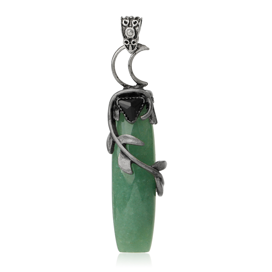 Pendentif en Aventurine verte "Développement & Épanouissement" - Lune