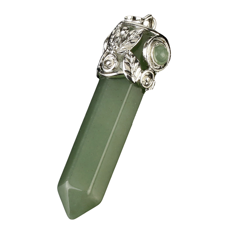 Pendentif Guérison en Aventurine verte "Développement & Épanouissement" - Prisme