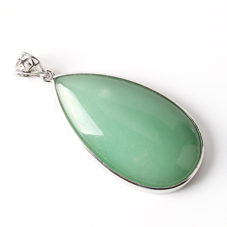 Pendentif Guérison en Aventurine verte "Développement & Épanouissement" - Goutte