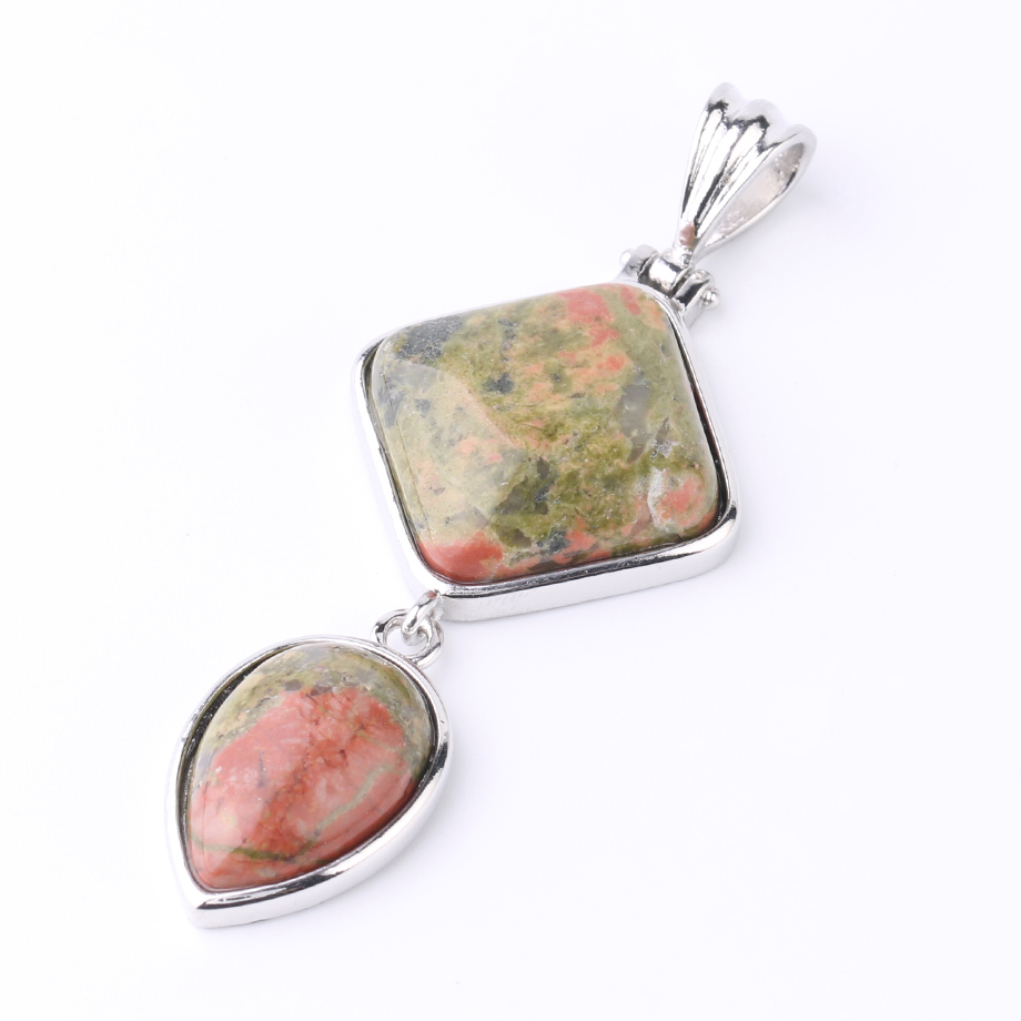 Pendentif en Unakite "Confiance & Sagesse"