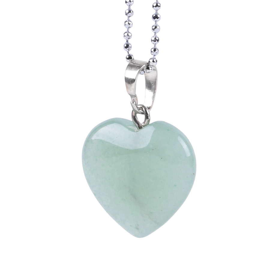 Chaîne et son Pendentif Guérison en Aventurine verte "Développement & Épanouissement" - Coeur