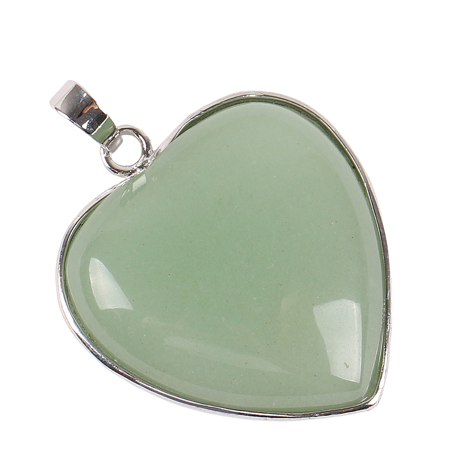 Pendentif en Aventurine verte "Développement & Épanouissement" - Coeur