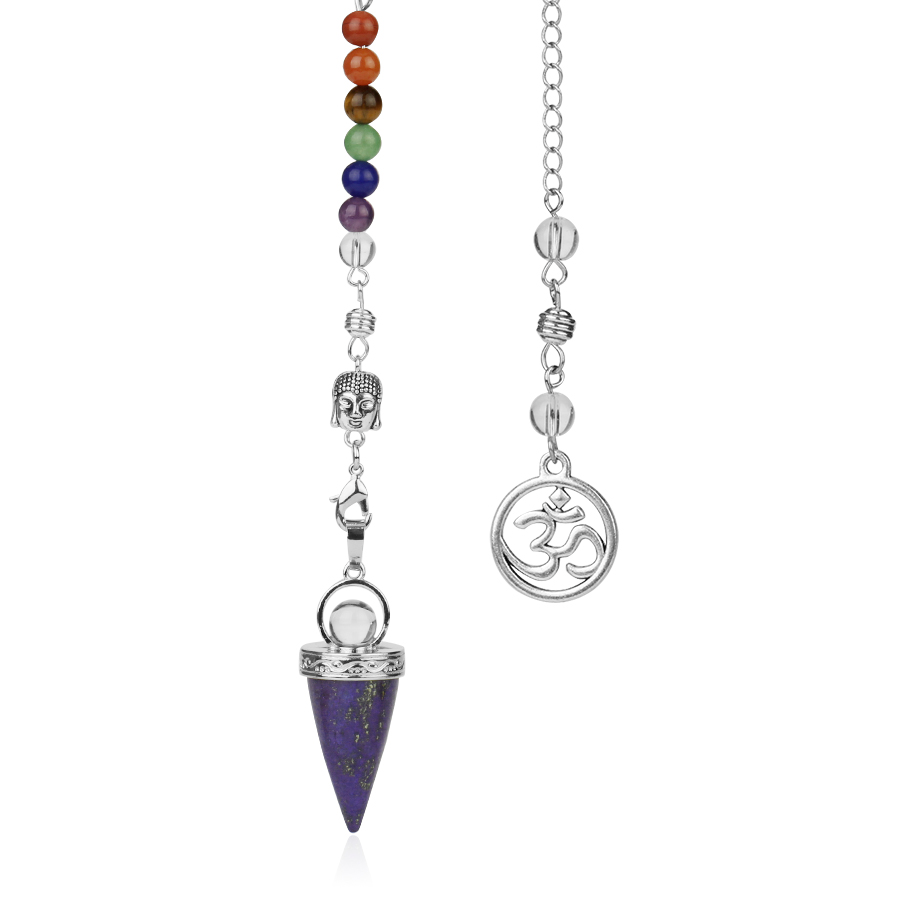 Pendule Sept Chakras en Lapis-Lazuli "Santé & Harmonie" - Om