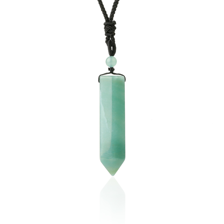 Cordon et son Pendentif Reiki en Aventurine verte "Développement & Épanouissement"