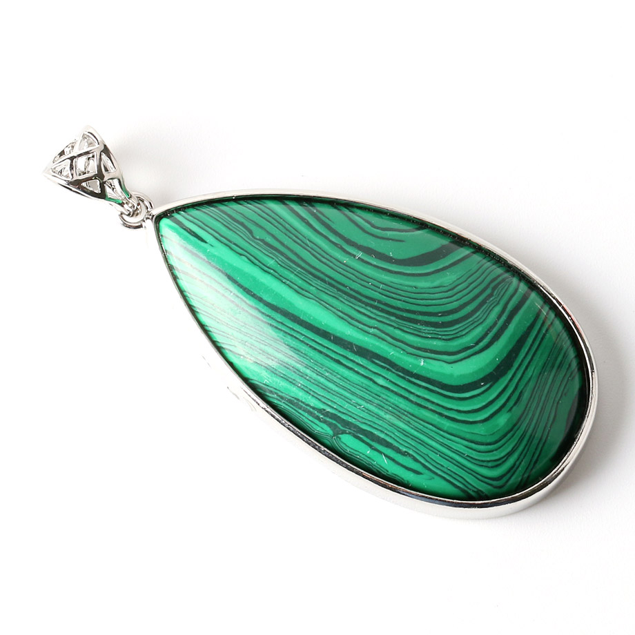 Pendentif Guérison en Malachite "Protection & Clairvoyance" - Goutte