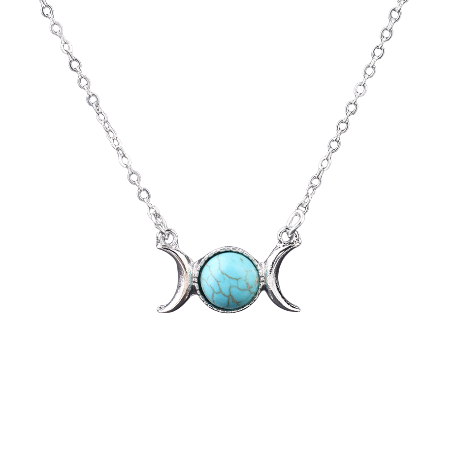 Chaîne et son Pendentif en Turquoise "Stabilité & Empathie"