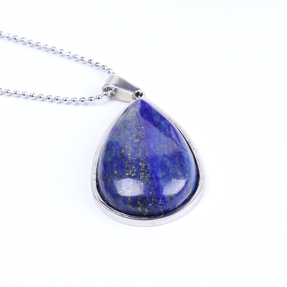 Chaîne et son Pendentif en Lapis-Lazuli "Santé & Harmonie" - Goutte