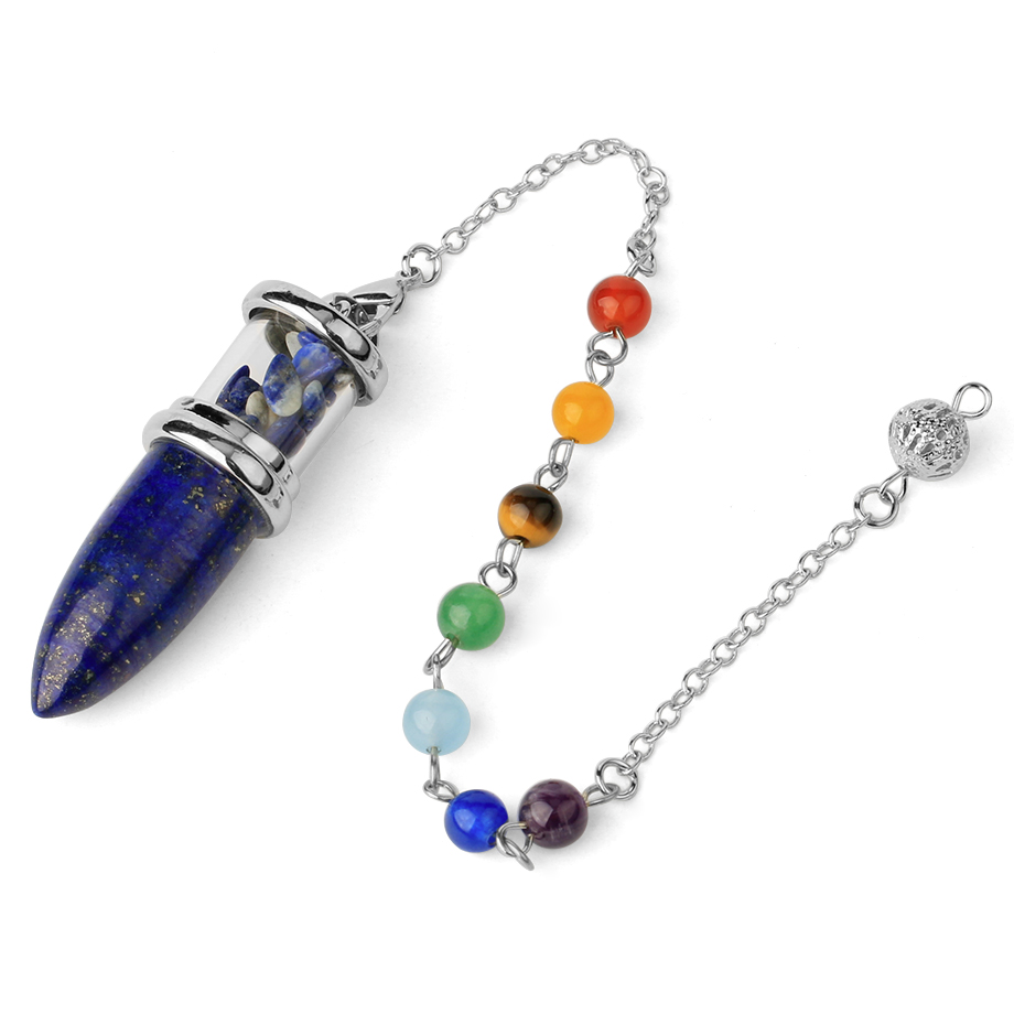 Pendule Sept Chakras en Lapis-Lazuli "Santé & Harmonie"