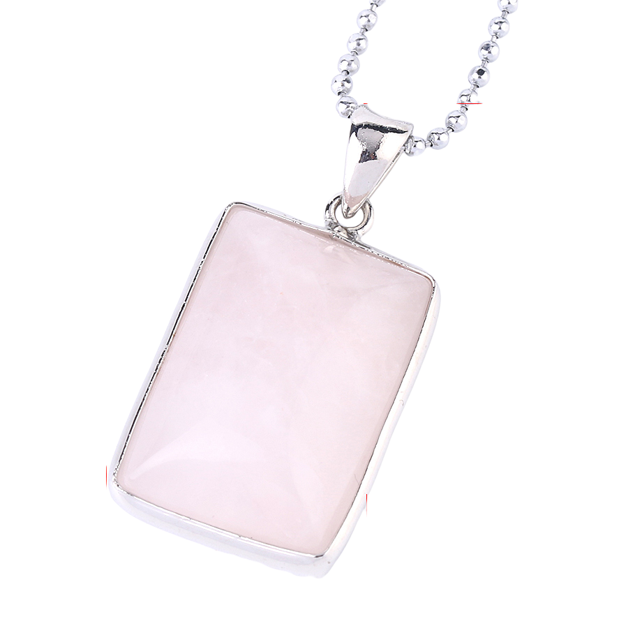 Chaîne et son Pendentif Guérison en Quartz rose "Amour & Confiance en soi"