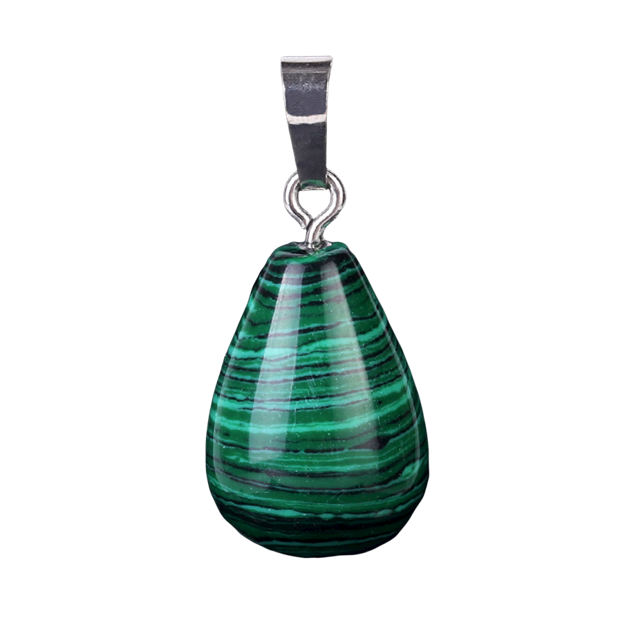 Pendentif en Malachite "Protection & Clairvoyance" - Goutte