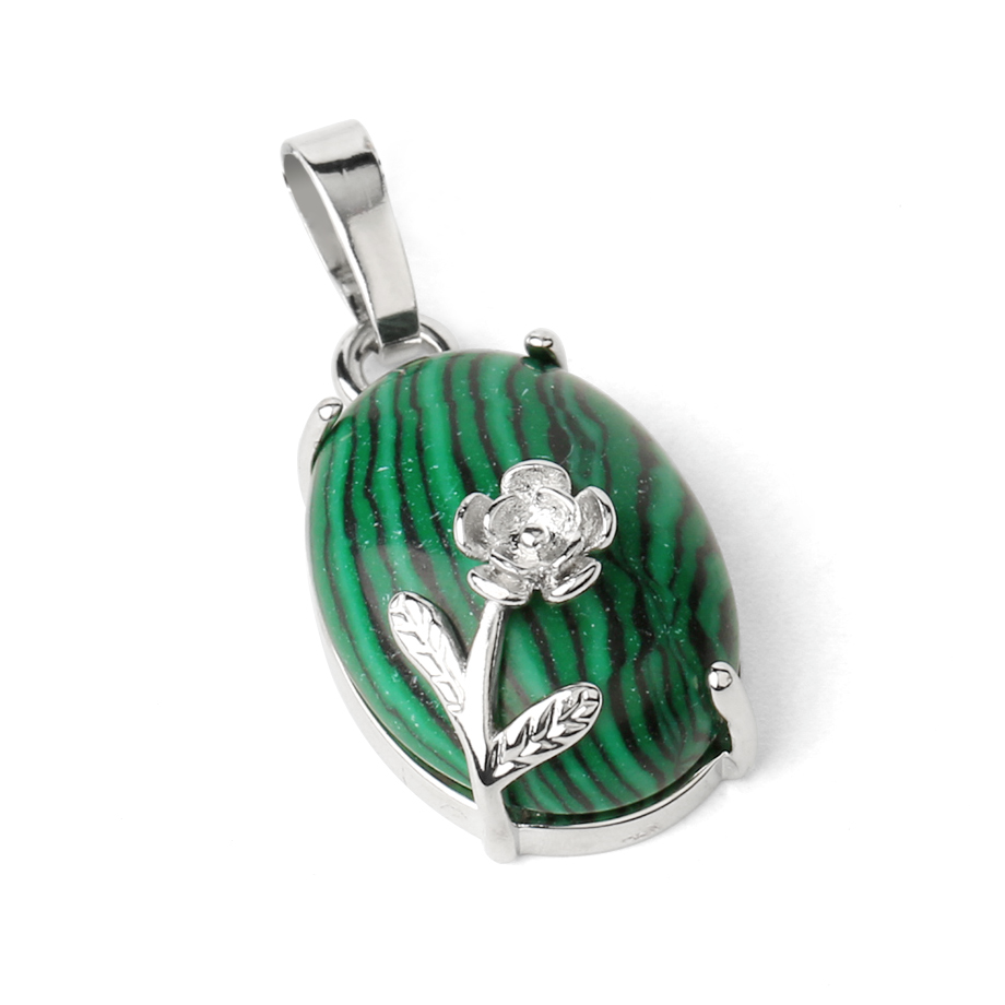 Pendentif en Malachite "Protection & Clairvoyance" - Cabochon