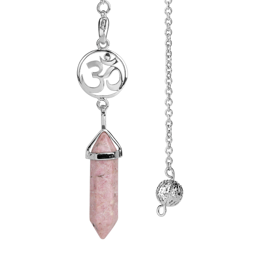 Pendule en Rhodonite "Amour & Bienveillance" - Om