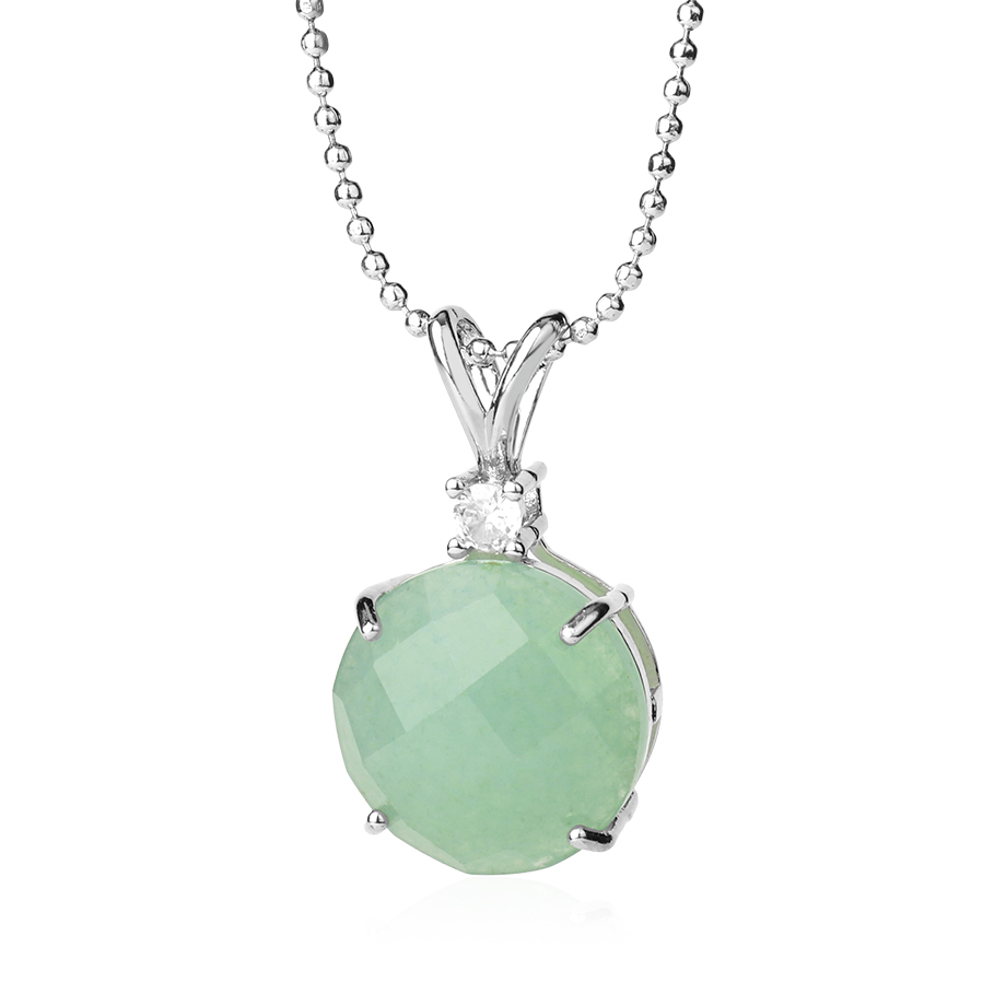 Chaîne et son Pendentif Guérison en Aventurine "Chance & Fortune"