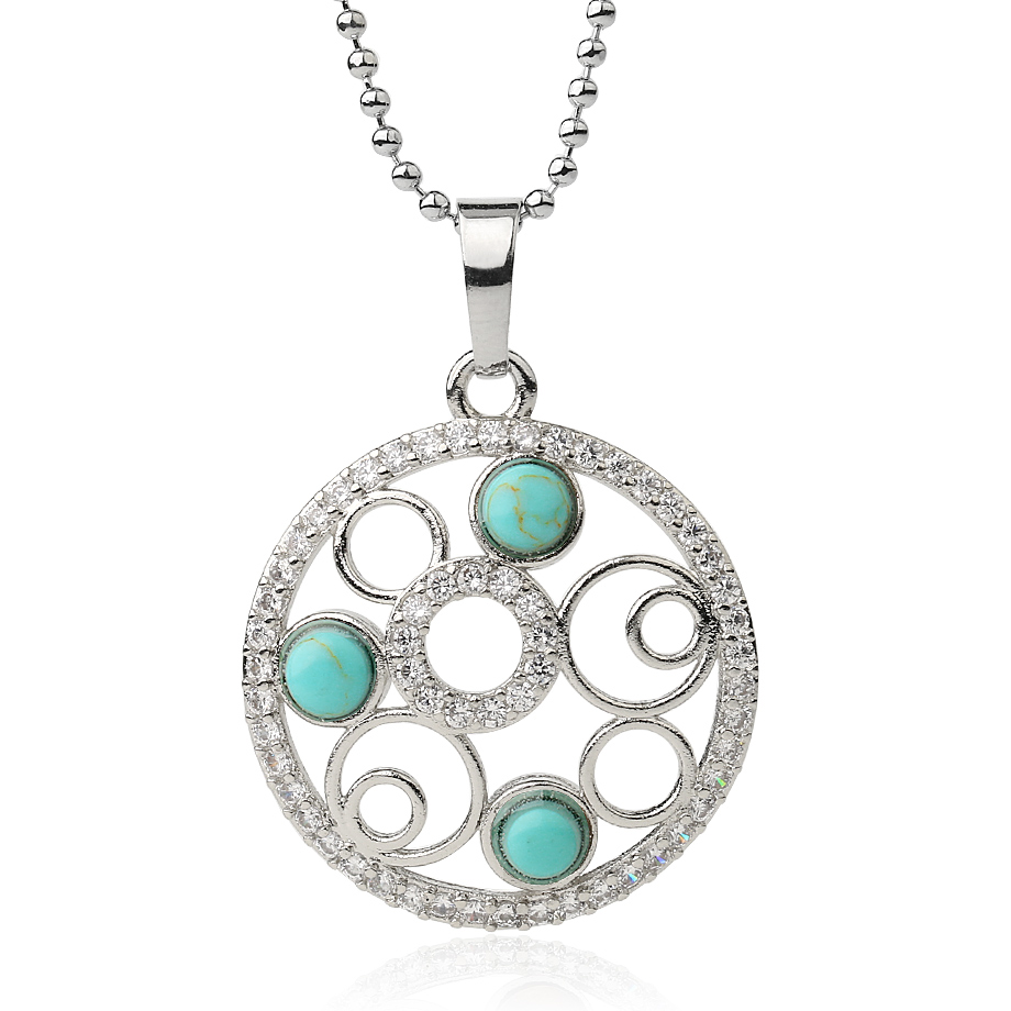 Chaîne et son Pendentif en Turquoise "Stabilité & Empathie"