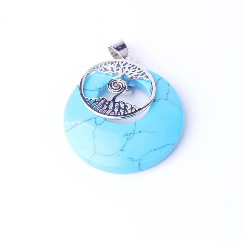 Pendentif en Turquoise "Stabilité & Empathie" - Arbre de vie