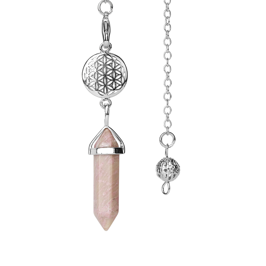 Pendule en Rhodonite "Amour & Bienveillance" - Om