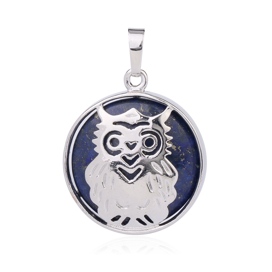 Pendentif Reiki en Lapis-Lazuli "Santé & Harmonie" - Chouette