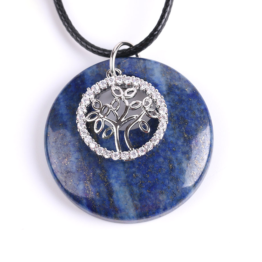 Cordon et son Pendentif Reiki en Lapis-Lazuli "Santé & Harmonie" - Arbre de vie