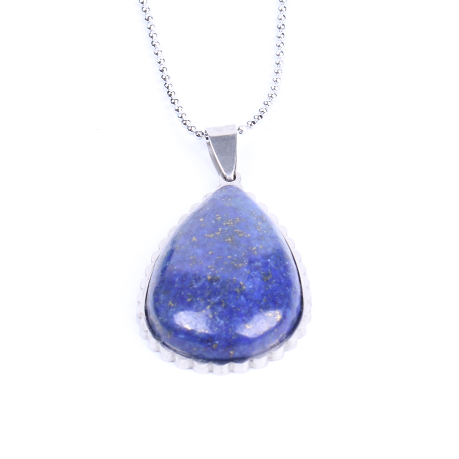 Chaîne et son Pendentif en Lapis-Lazuli "Santé & Harmonie" - Goutte