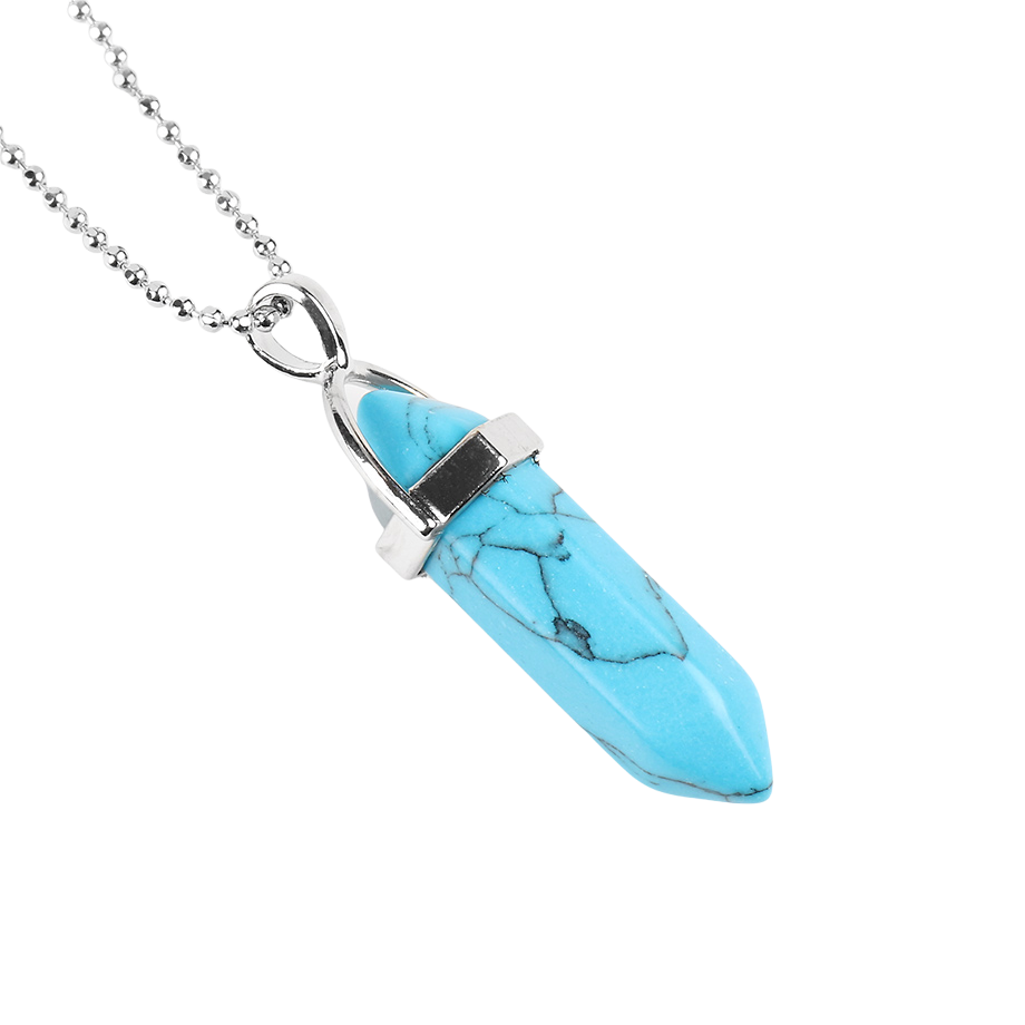 Chaîne et son Pendentif Guérison en Turquoise "Stabilité & Empathie" - Prisme