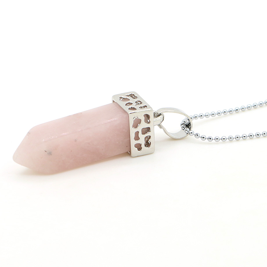 Chaîne et son Pendentif Reiki en Quartz rose "Amour & Confiance en soi"