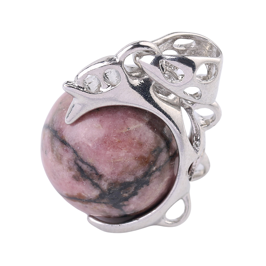 Pendentif en Rhodonite "Amour & Bienveillance"