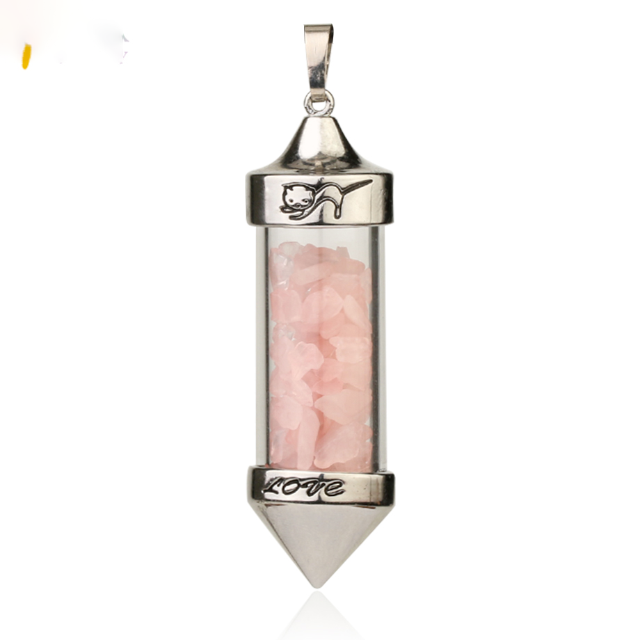 Pendentif en Quartz rose "Amour & Confiance en soi"